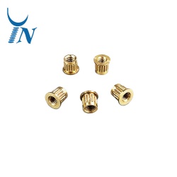 M3 Copper Straight Knurled Nut Injection Nut For CPU Radiator Fan