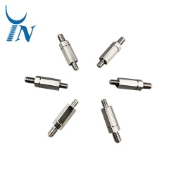 Double ended hexagonal stud M3 M3.5 external thread stud bolts with a wide marking slot