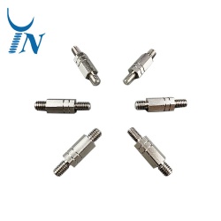 Double ended hexagonal stud M3 M3.5 external thread stud bolts with two wide marking slot