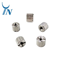 M3.5 Iron C1215 Cross Thread Straight Knurled Thumb Nuts